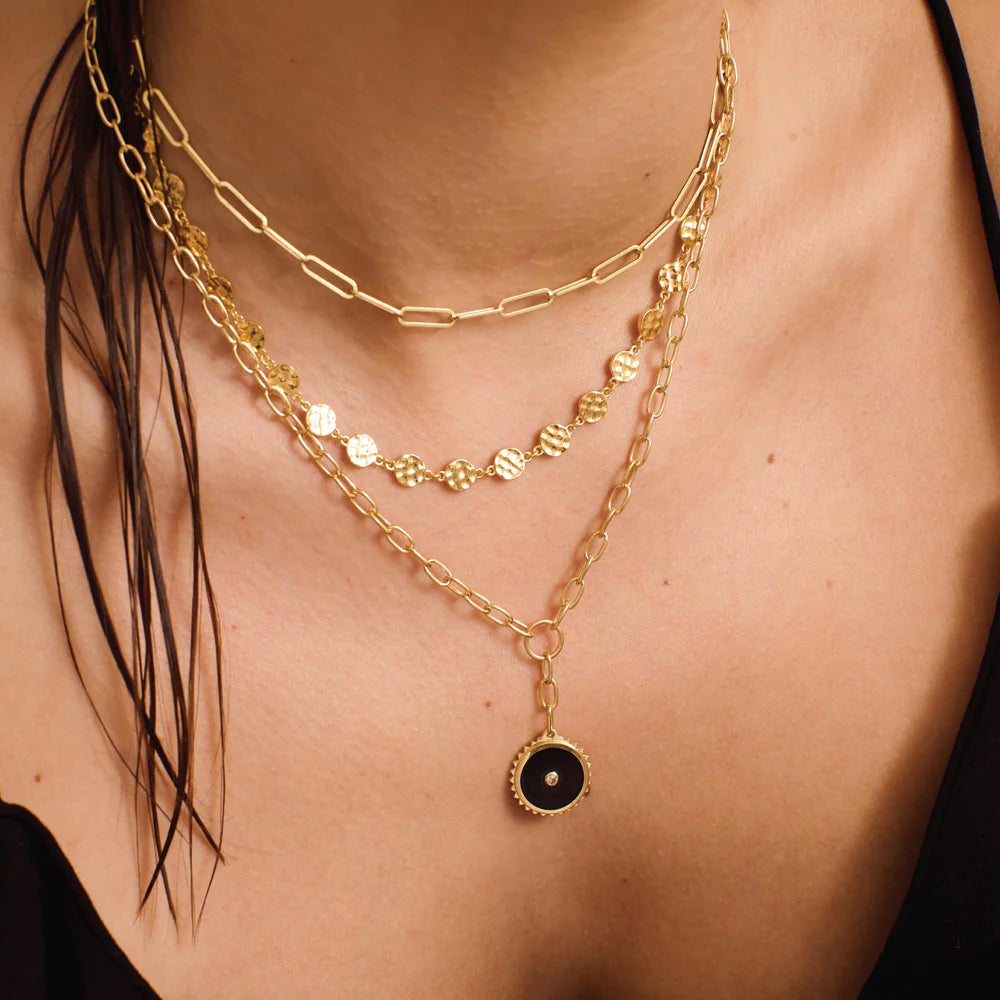 Halcyon Equilibrium Drop Necklace Black Onyx