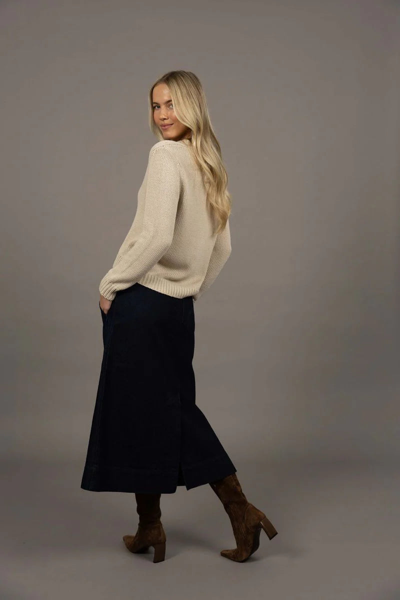 Edit Denim Skirt - Dark Blue