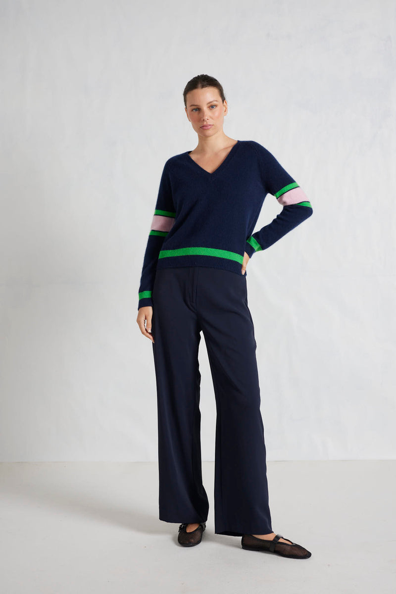 Percy Cashmere Sweater - Midnight Navy