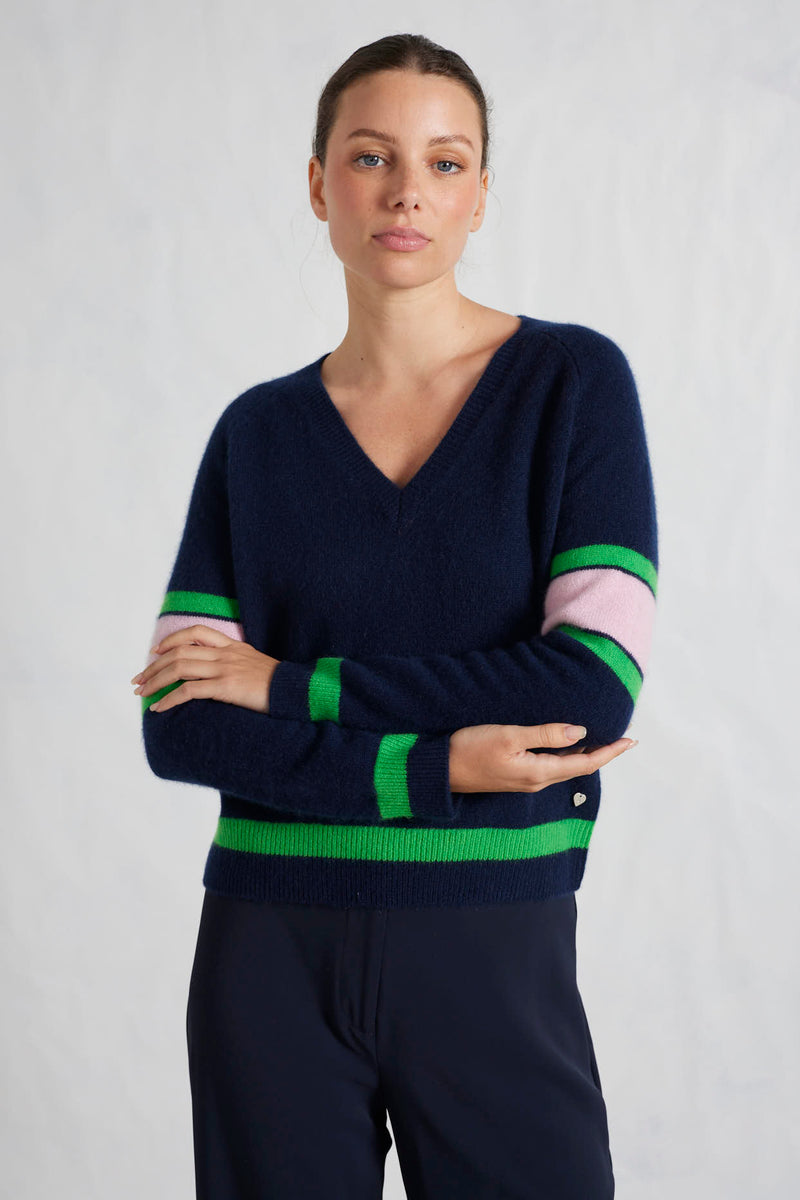 Percy Cashmere Sweater - Midnight Navy