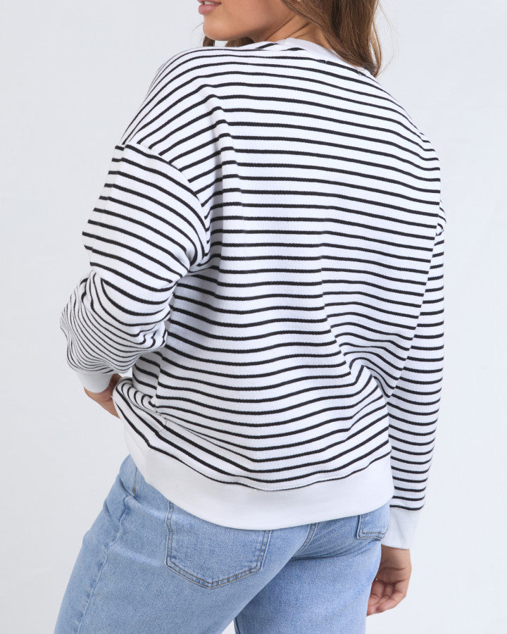 Original Stripe Crew - White/Black