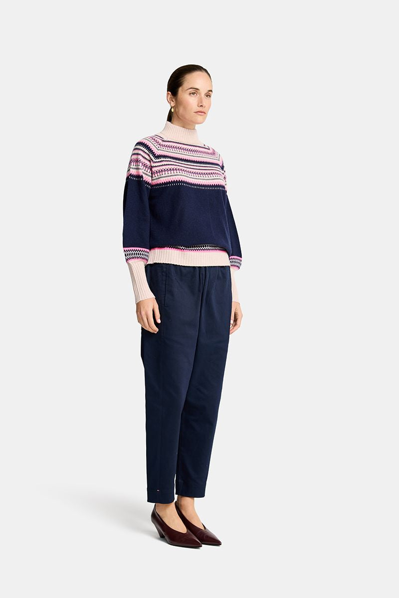 Miriam Knit  - Navy Snowflake