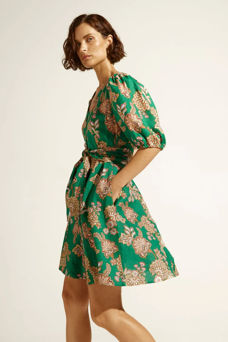 Quota Dress - K&#39;gari Palm Green