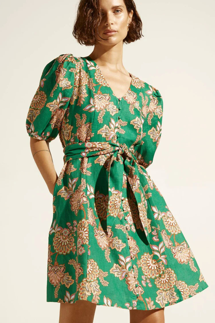 Quota Dress - K&#39;gari Palm Green