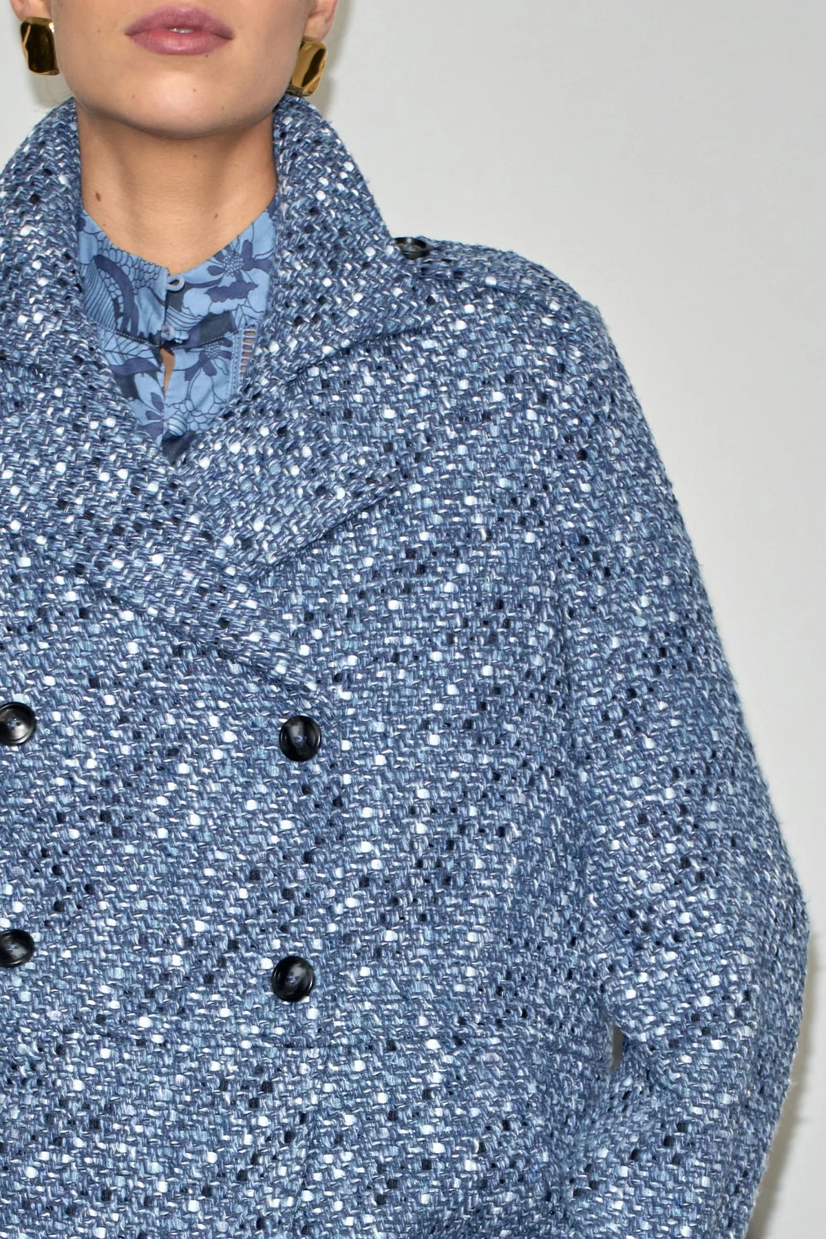 Revel Coat - Navy Boucle