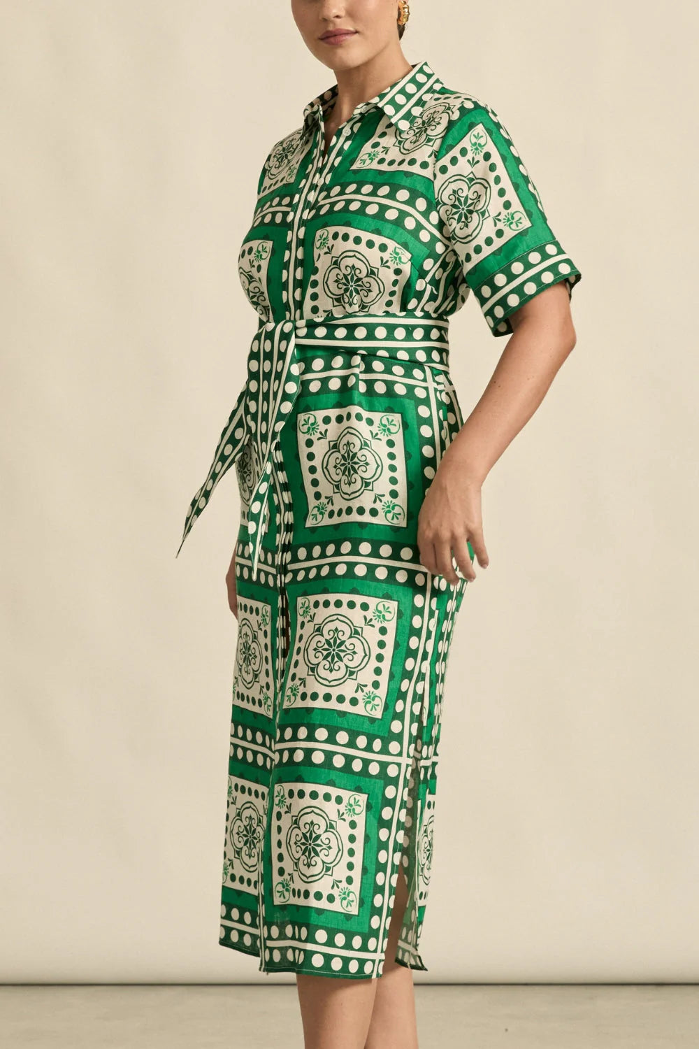 Exclusive Green Parrot Scarf Print