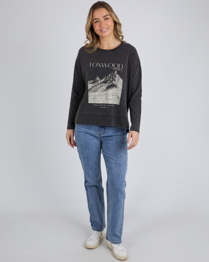 Scenic Route Long Sleeve - Washed black