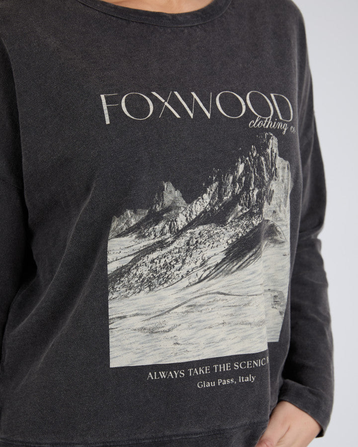 Scenic Route Long Sleeve - Washed black