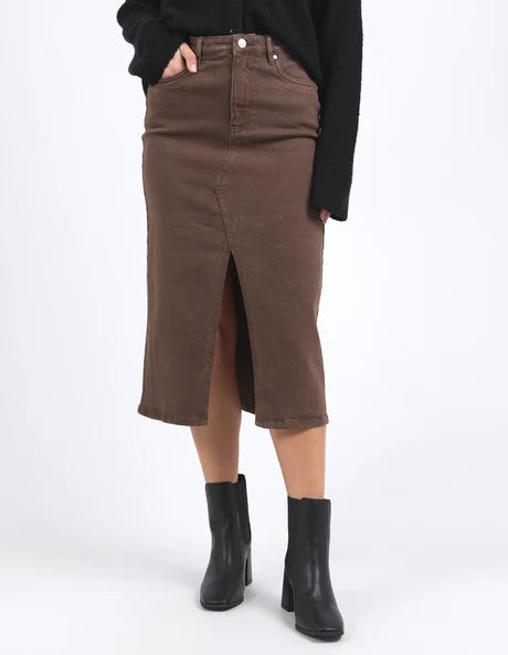 Scout Midi Skirt - Chocolate