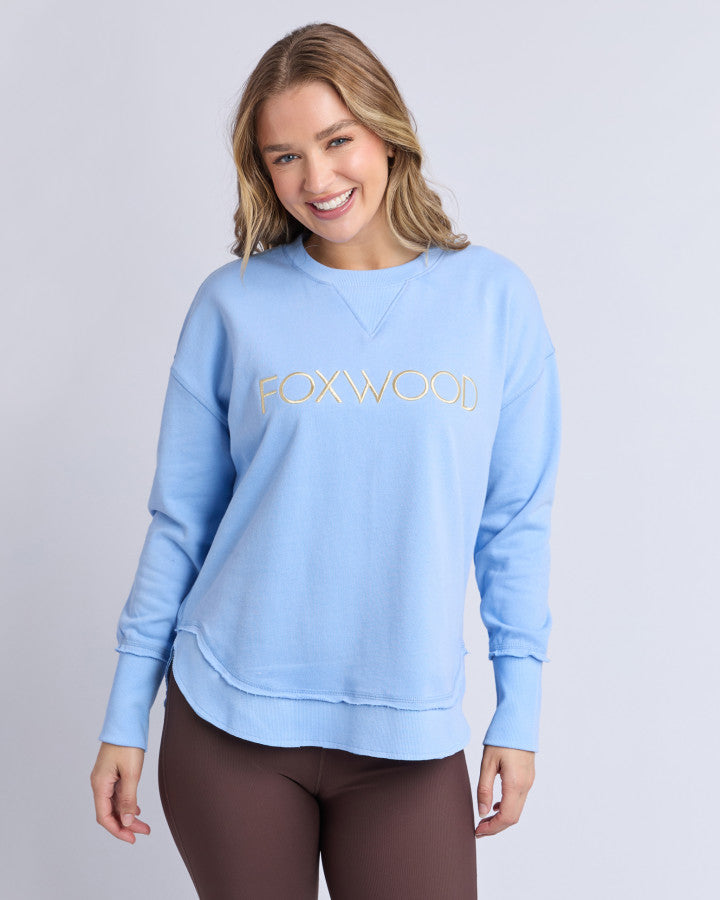 Simplified Metallic Crew - Blue/Lemon