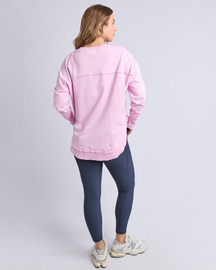 Cotton Curved Hem Sweatshirt