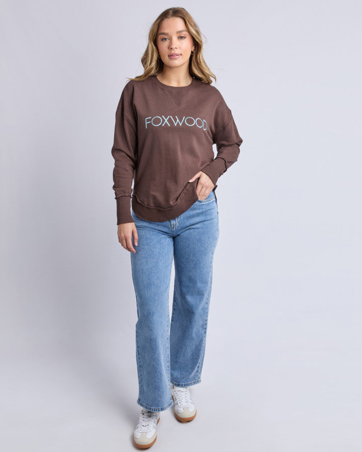 Foxwood curved hem sweatshirt