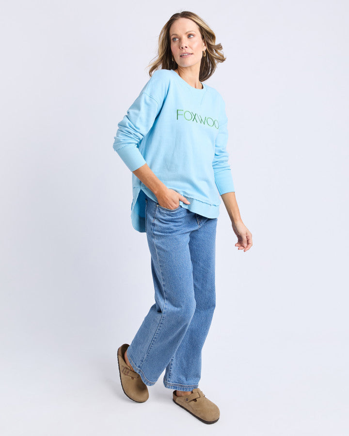 Curved hem sweatshirt