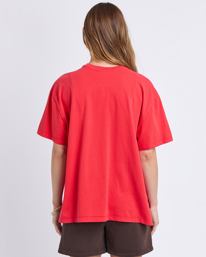 Red boxy tee