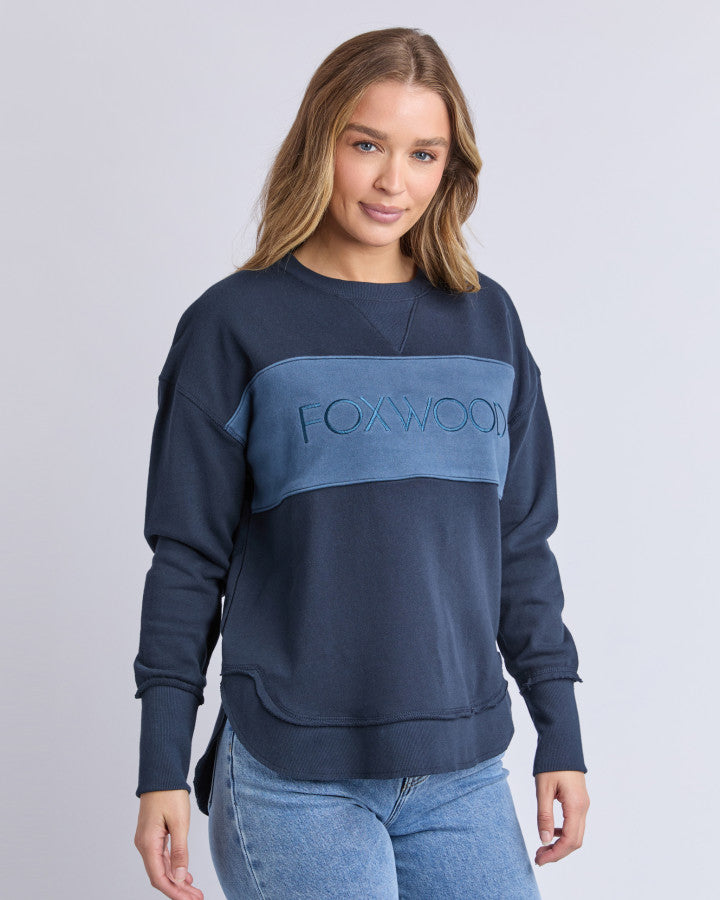 Curved hem sweatshirt