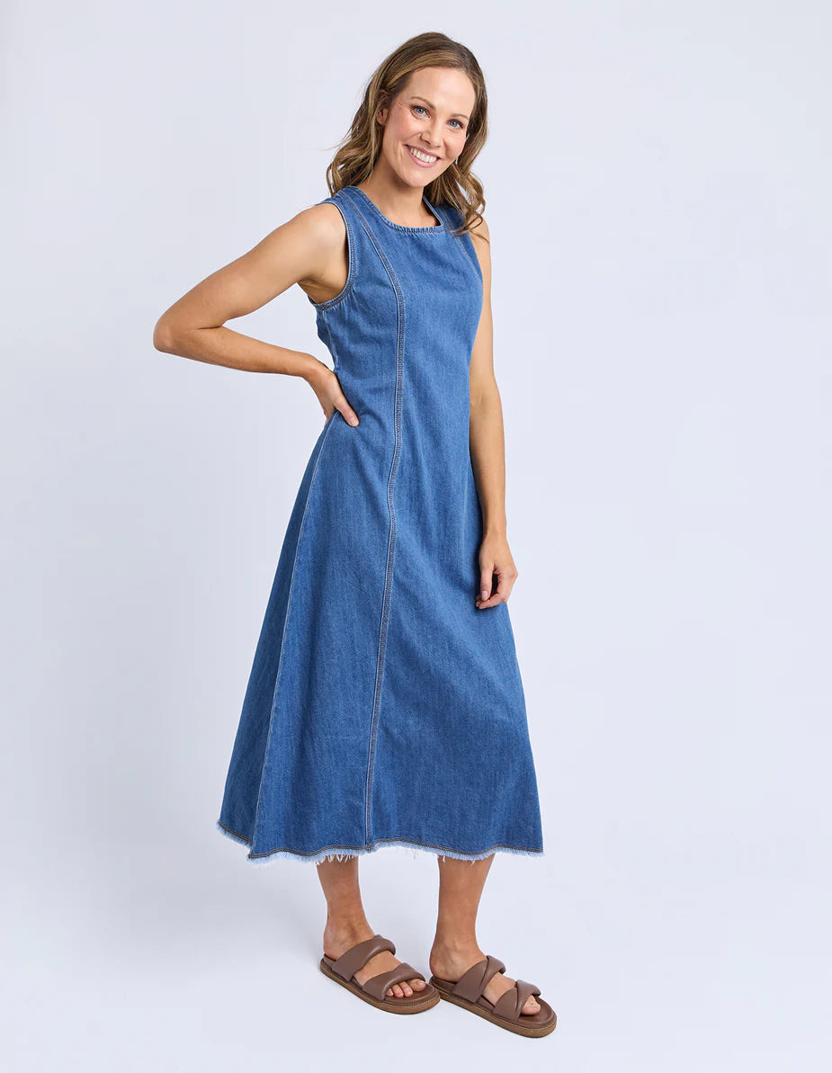 Solene Denim Dress - Blue