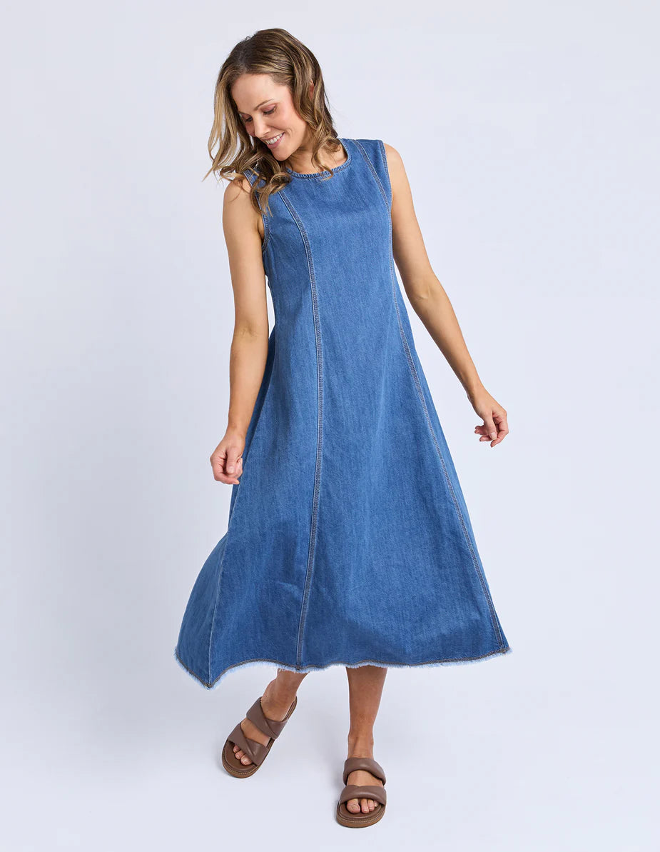 Solene Denim Dress - Blue