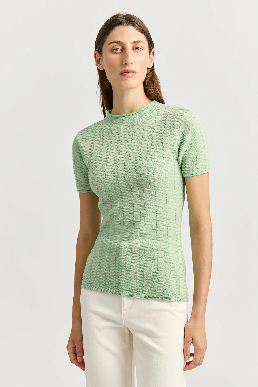 Surface Stitch Top - Agave