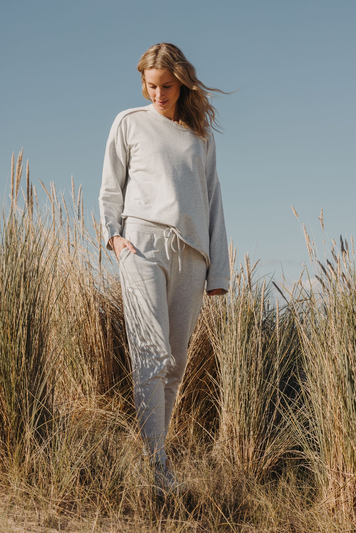Heavenly Fleece Jogger - Silver Marle