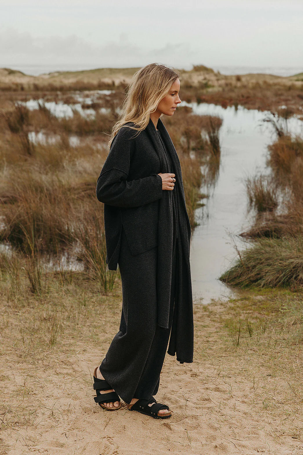 Winter Retreat Merino Cotton Pullover - Ghost Grey