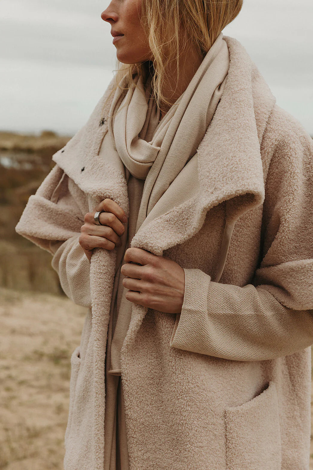 Sherpa Cuddle Coat - Nougat