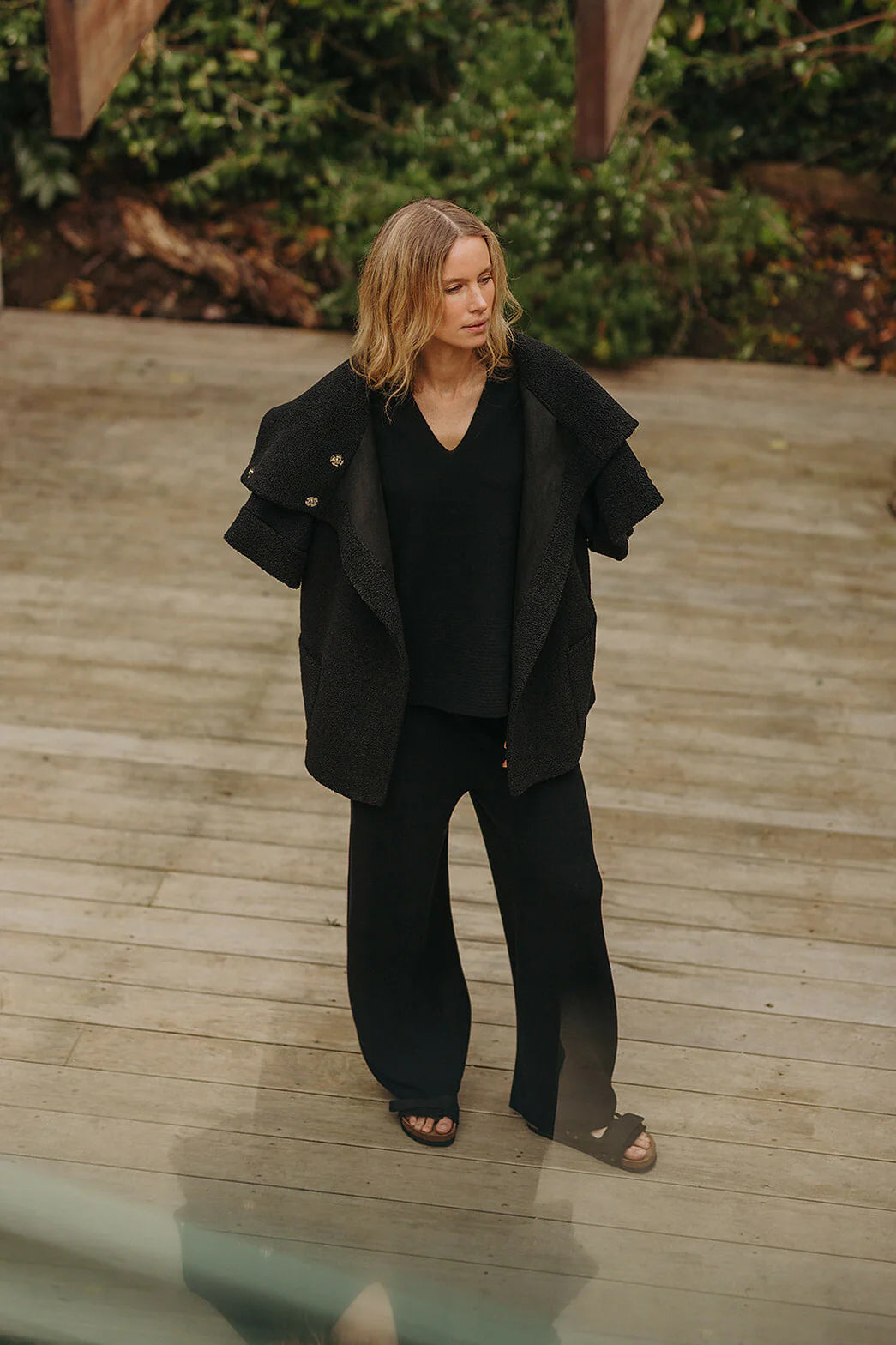 Sherpa Cuddle Coat - Onyx