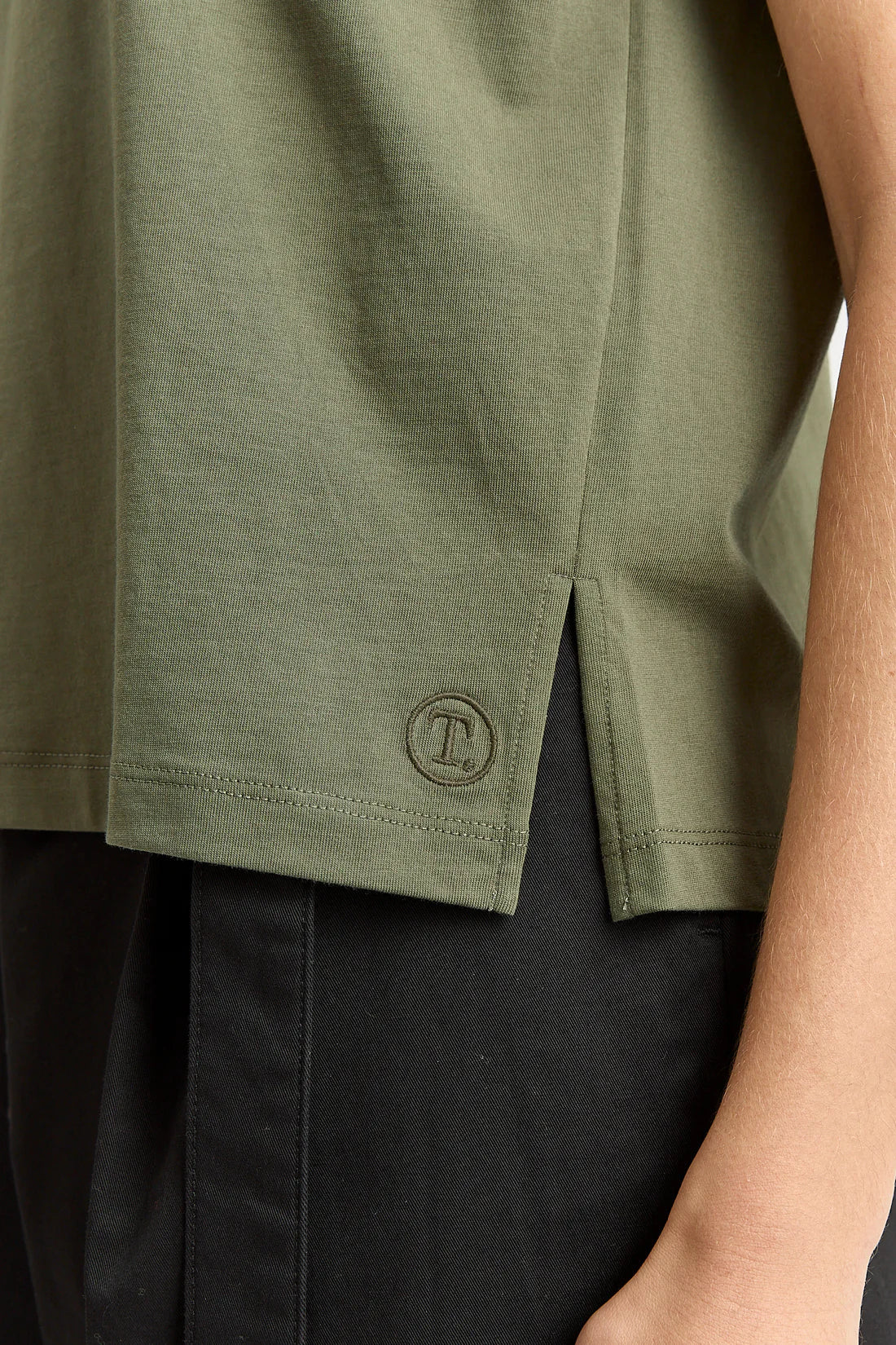 Crew Neck Tank - Olive