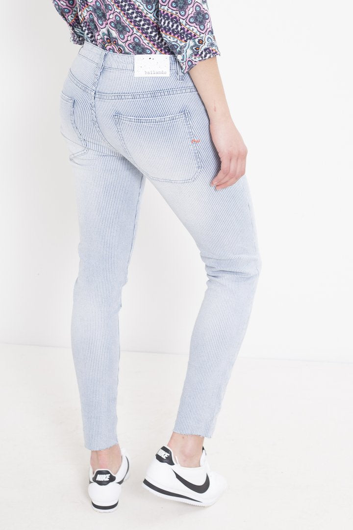 Bianco Morion Stripe jean - Denim