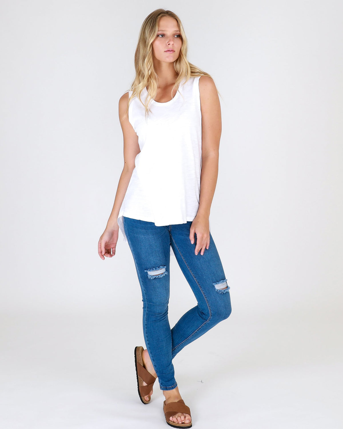 Madison Tank - White