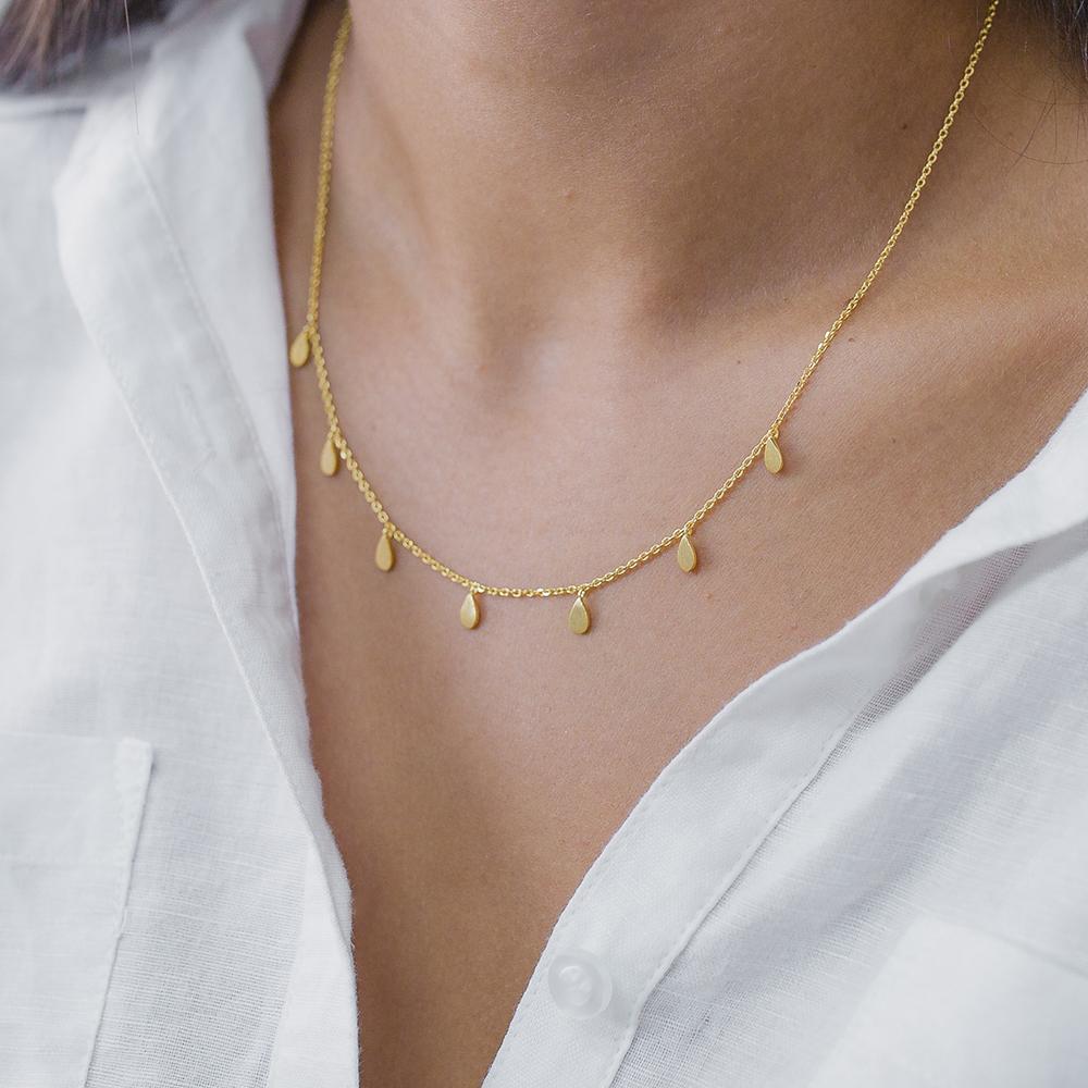 Teardrop Necklace - Gold