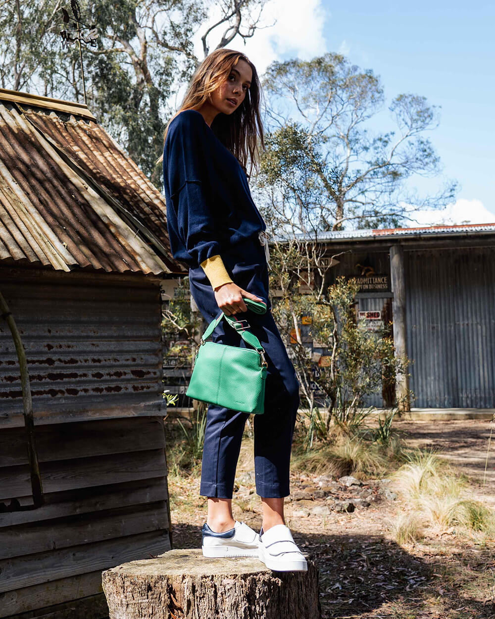 Large Burbank Crossbody - Green