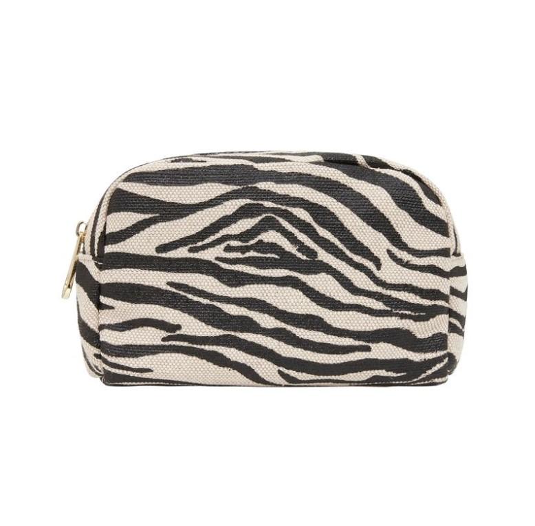 Small Cosmetic Bag - Black Zebra
