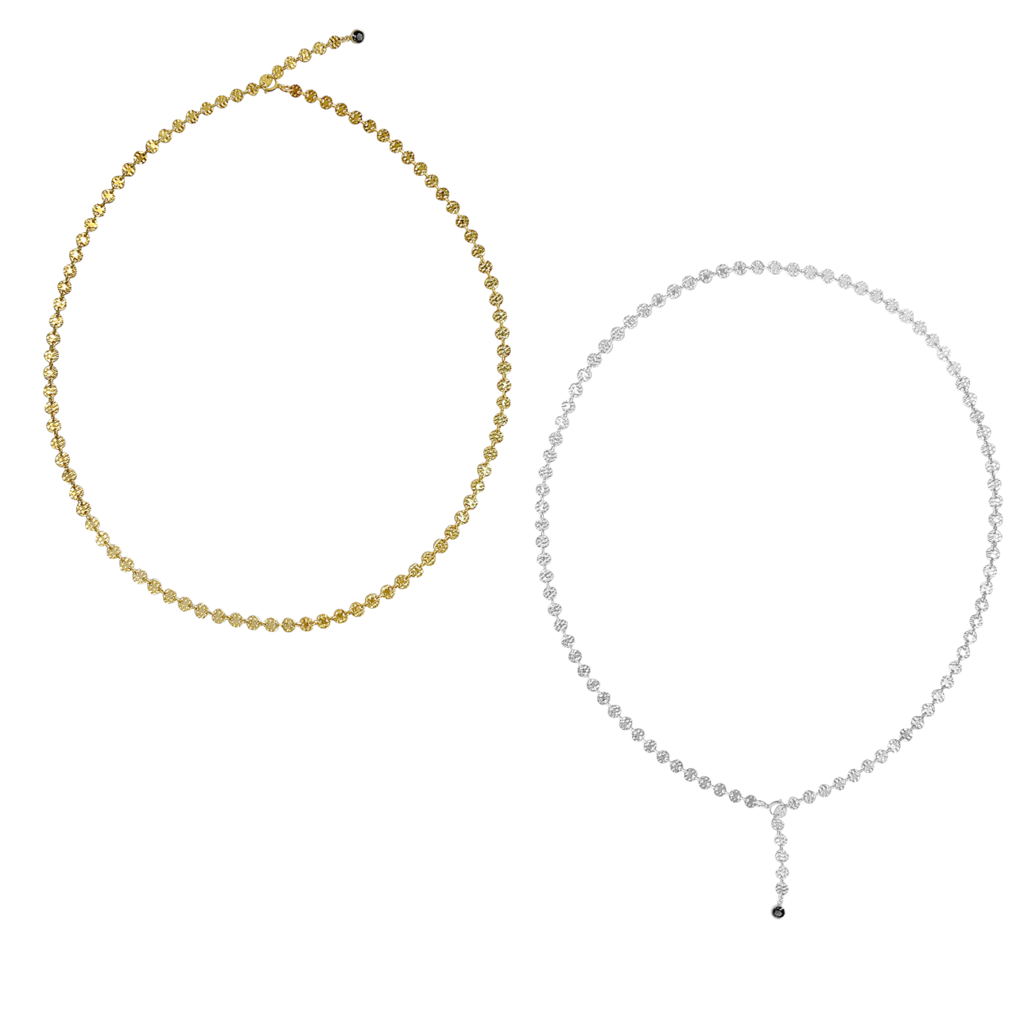 Emery Disc Chain Necklace - Gold, Silver