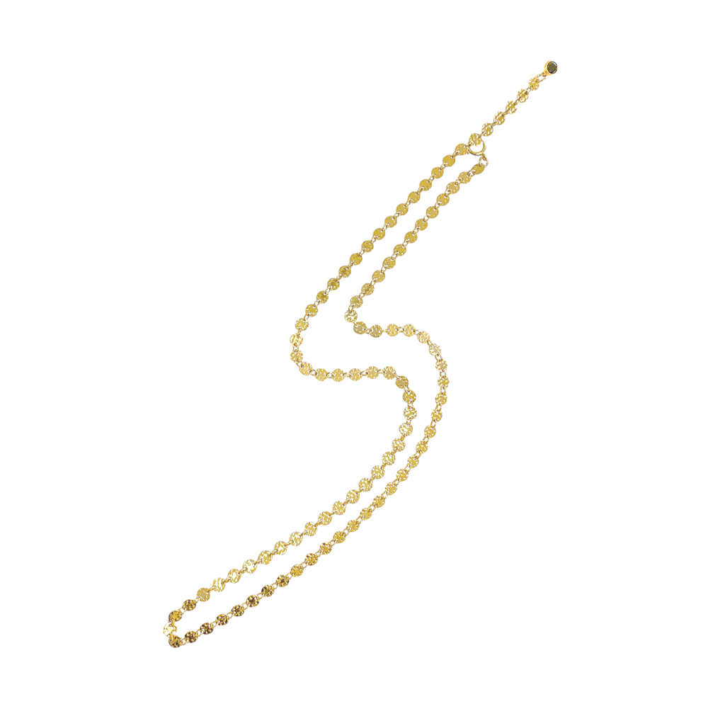 Emery Disc Chain Necklace - Gold, Silver