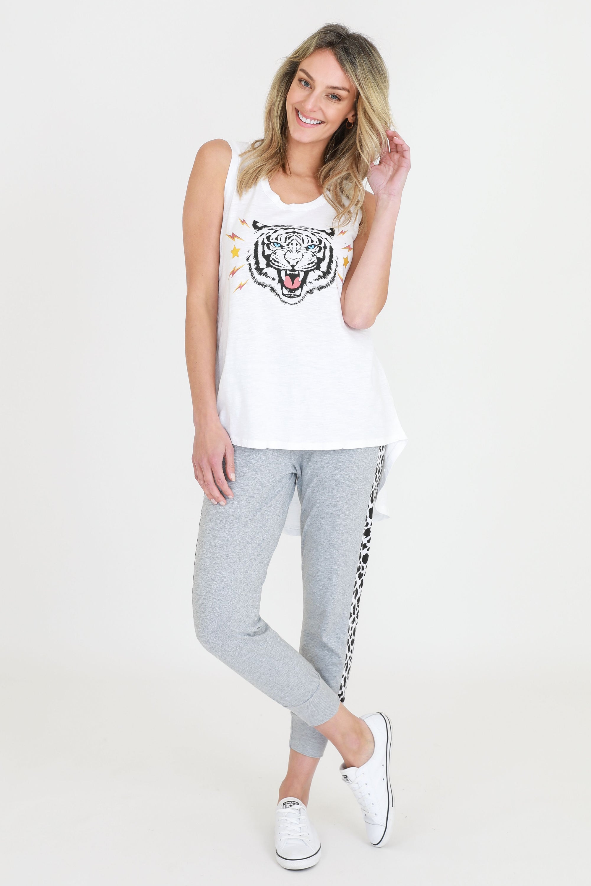 Tiger Bolt Tank - White