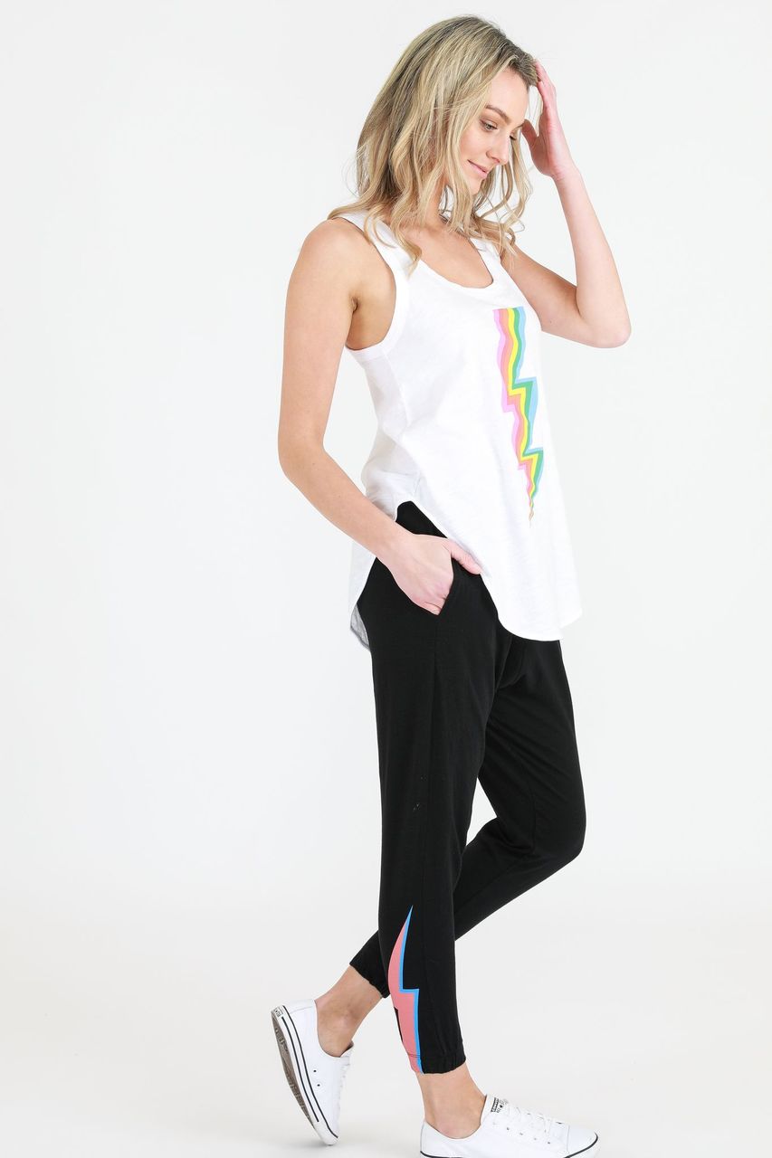 Rainbow Bold Tank - White