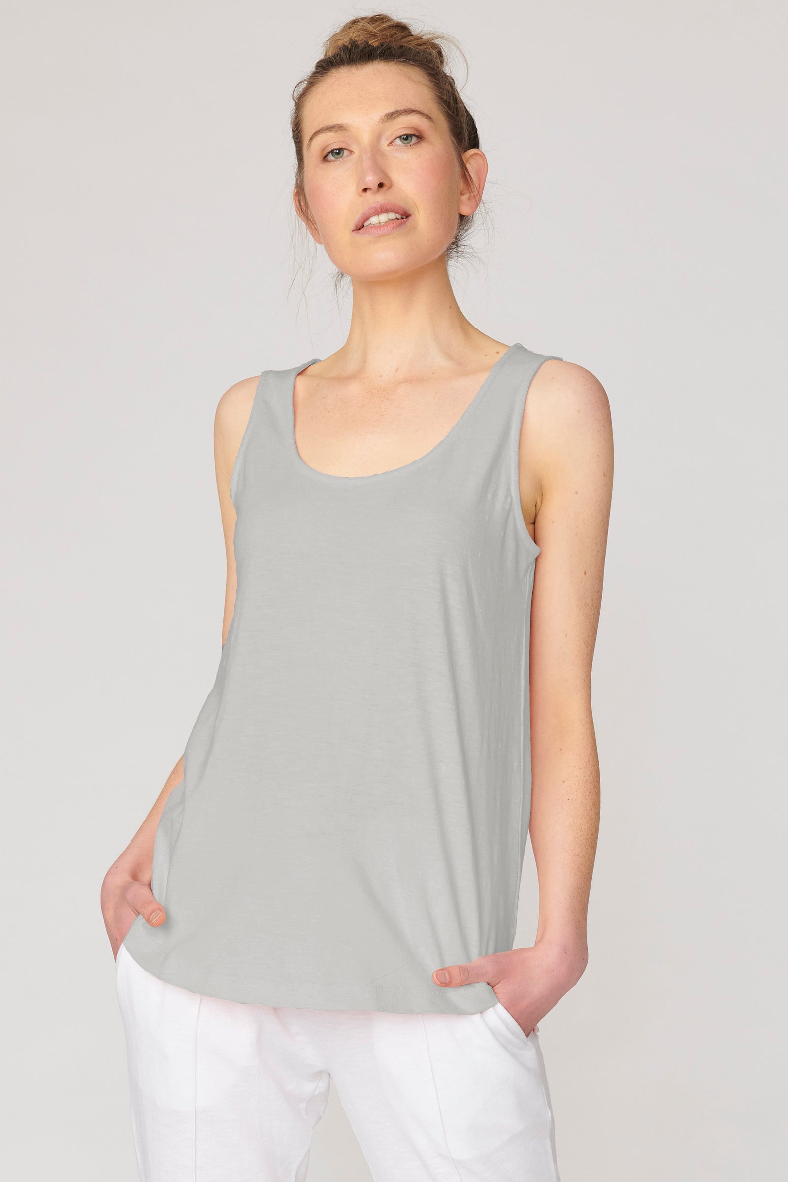 Organic Miami Tank - Grey Marle