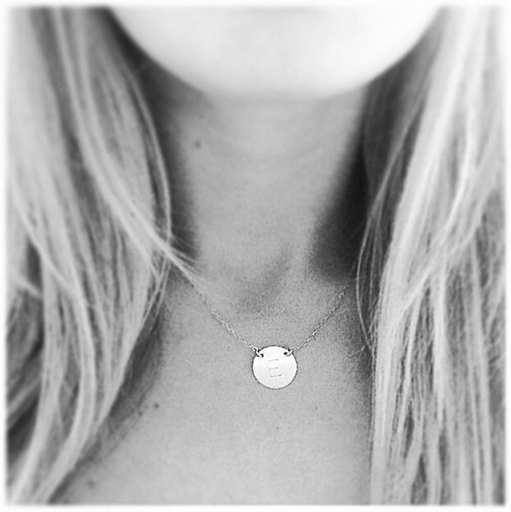 Chloe Disc Necklace -- 14k Gold Filled