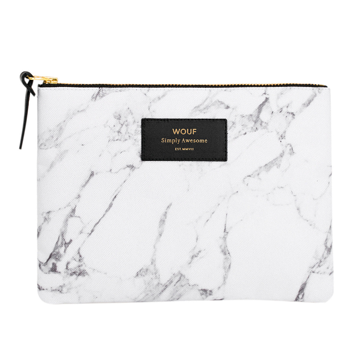 WOUF Classic Luxe Pouch - White Marble
