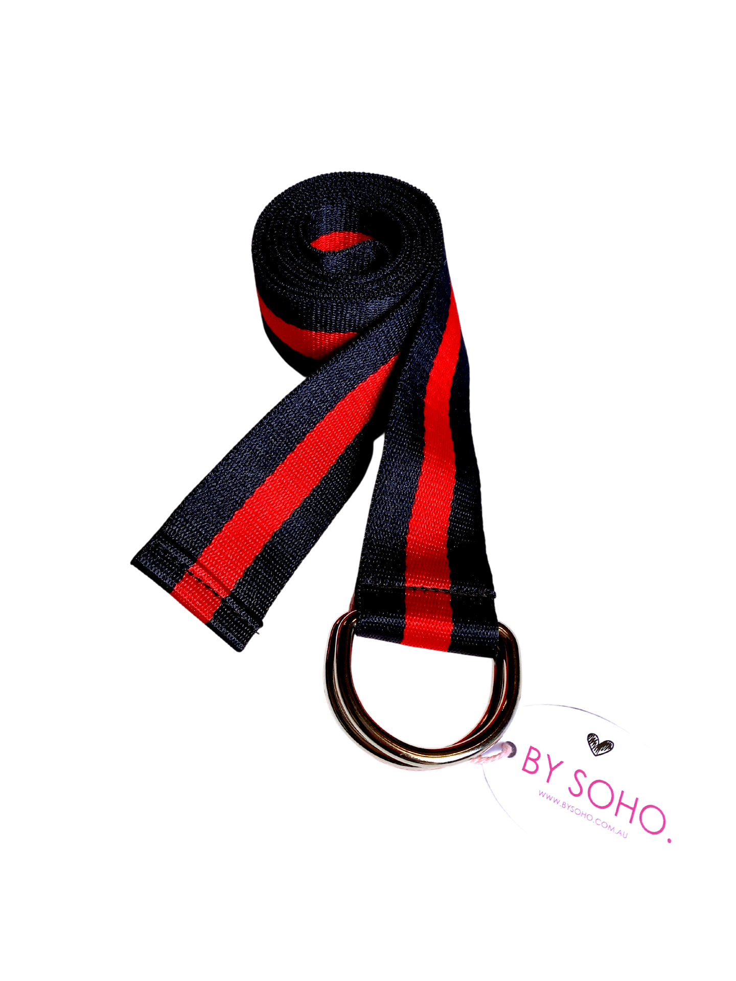 Stripe Belt - Red/Navy