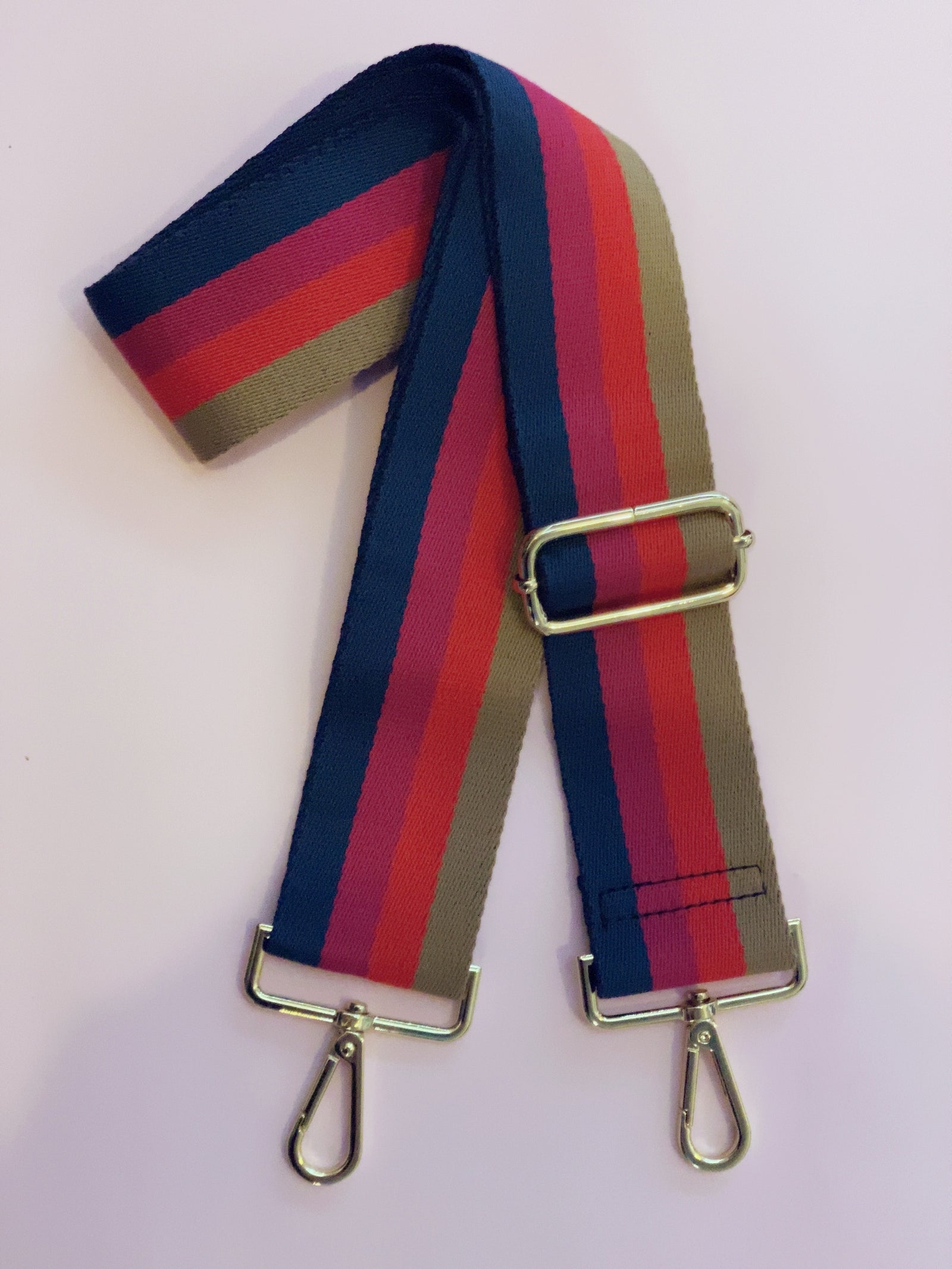 Bag Strap  - Tan/Red Multi 5cm