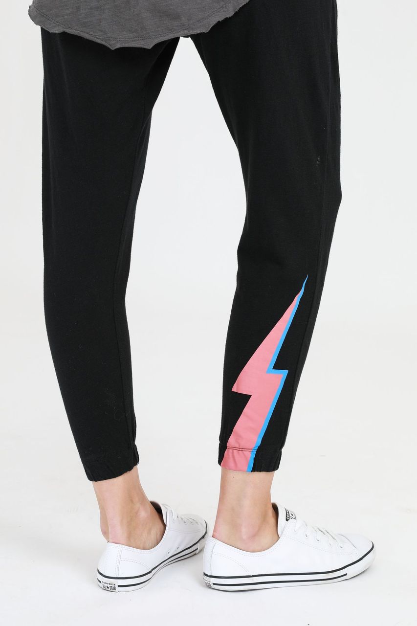 Lightning Bolt Jogger - Black