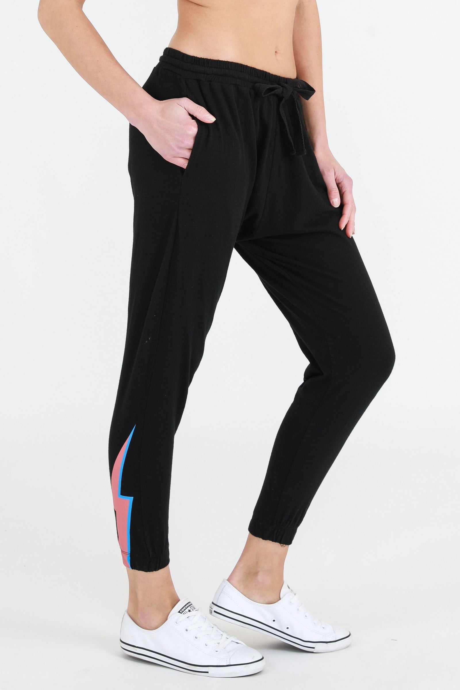 Lightning Bolt Jogger - Black